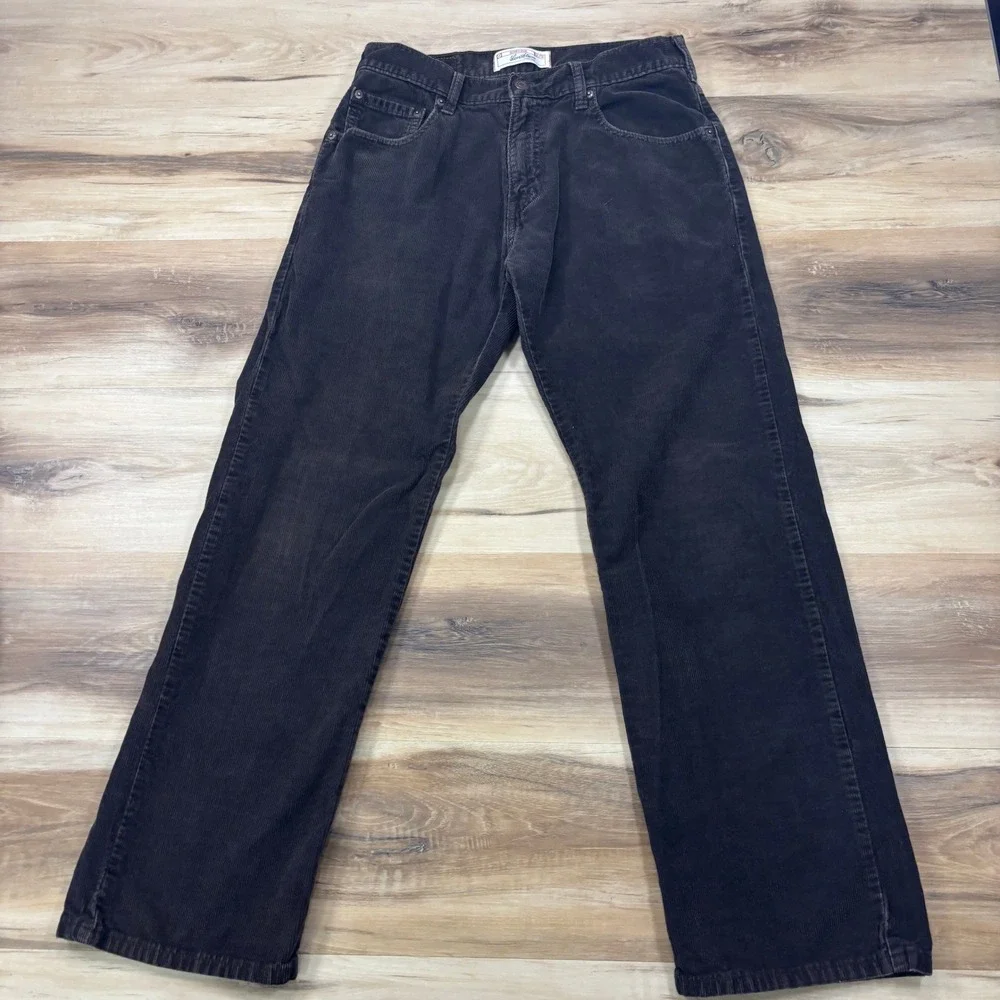 Levi's Corduroy Pants Mens 30x30 Heritage Cotton Straight Brown Y2K